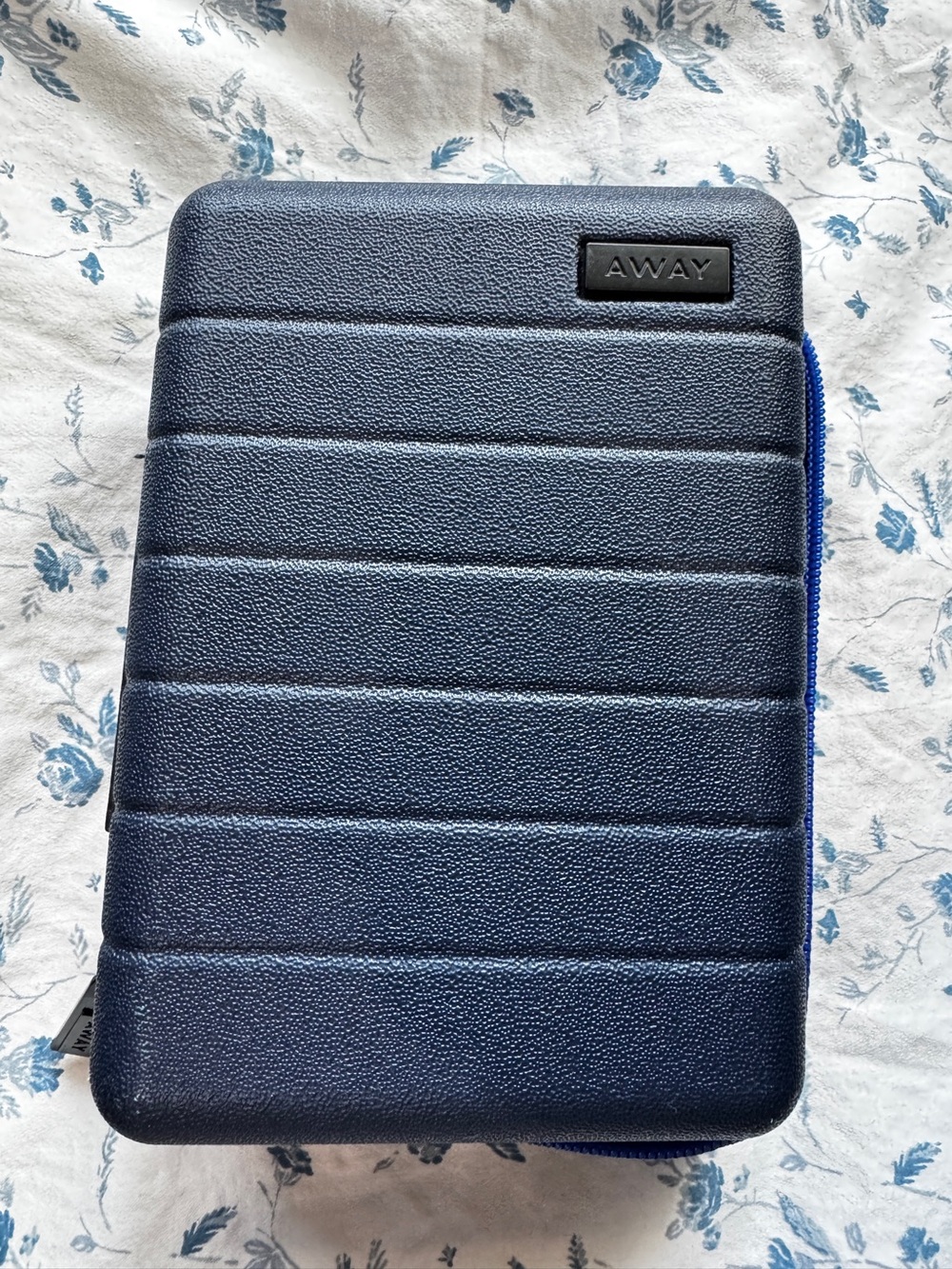AWAY Navy Hard Shell Toiletry or cord Case - Protective Zip Organizer